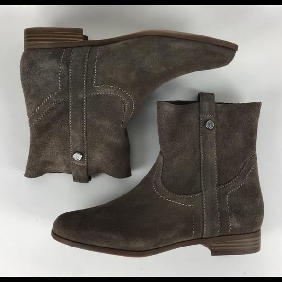 Frye & Co Grey Suede Leather Ankle Boots 7 M Gray - Picture 3 of 8